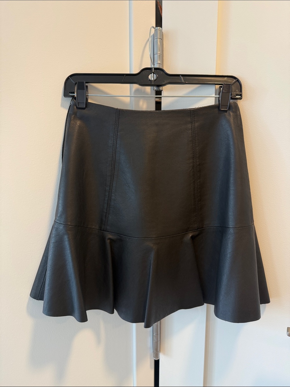 Rebecca Taylor Black Faux Leather Mini Skirt